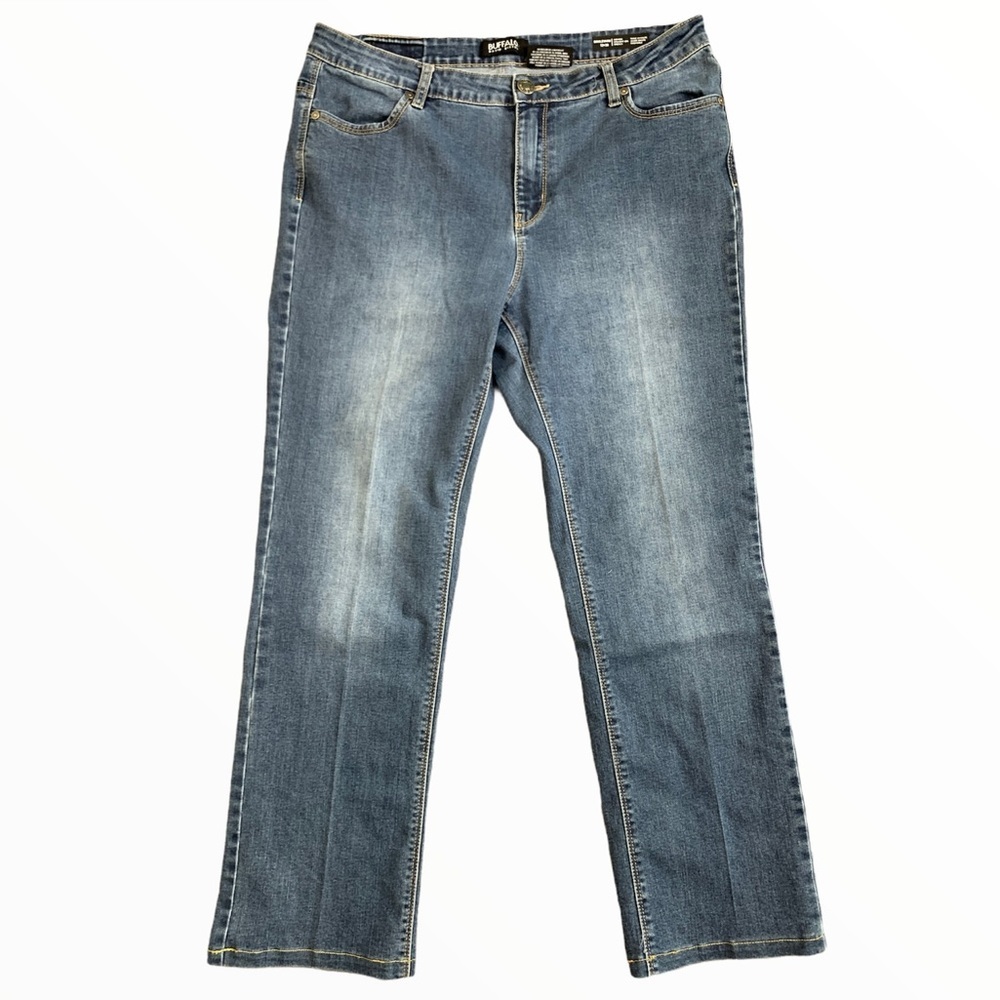 BUFFALO David Bitton Boulevard Mid Rise Straight Jeans 12x30 Blue